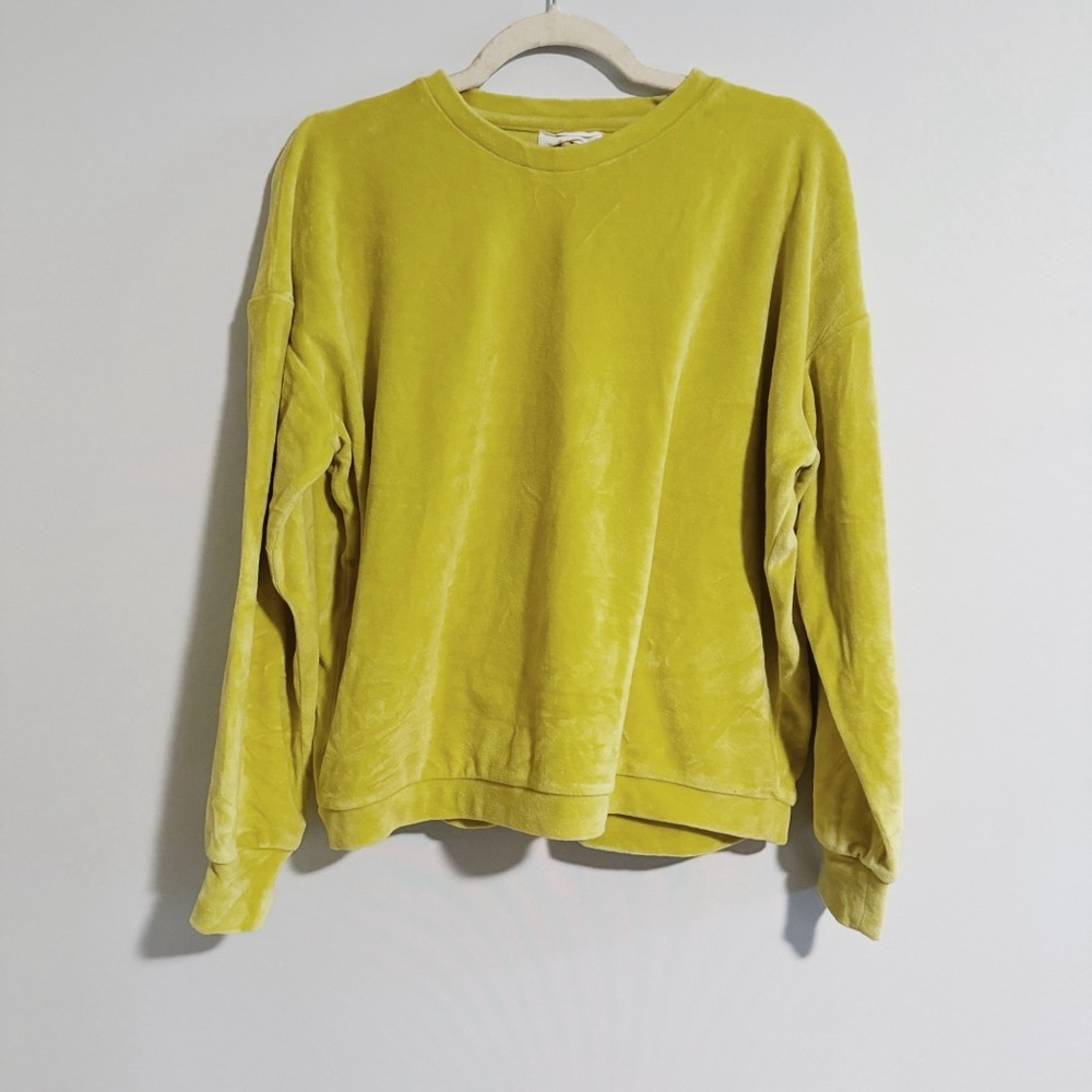 Mikoh - Yellow Velour Crewneck Sweater